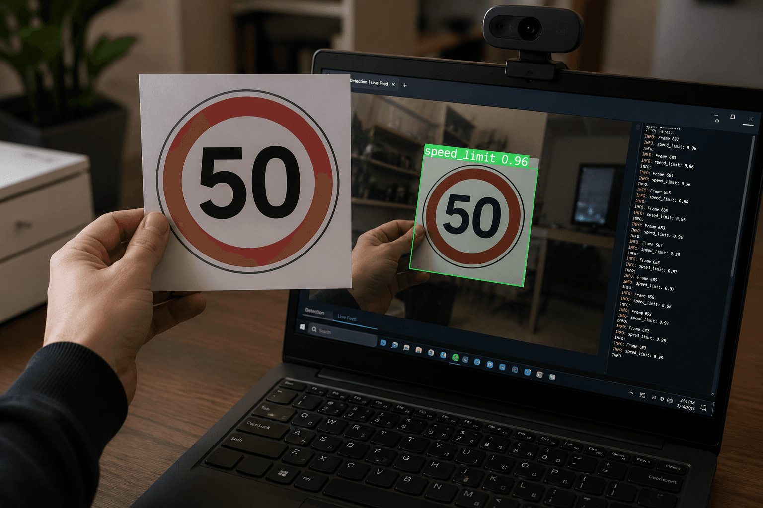 AI speed detection interface in action