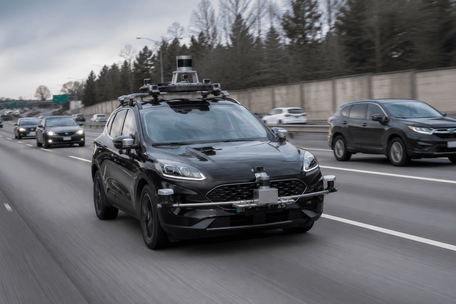 Autonomous vehicle testing on highway