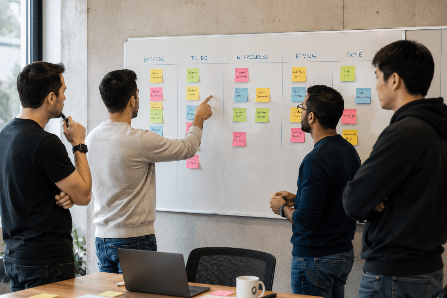 Collaborative project planning in progress