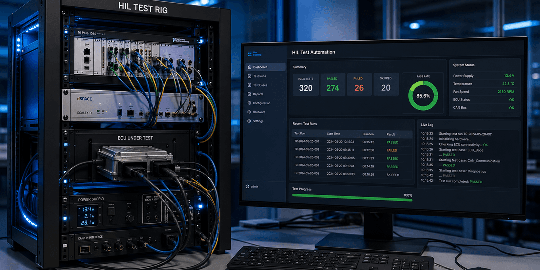 HIL test automation in a lab