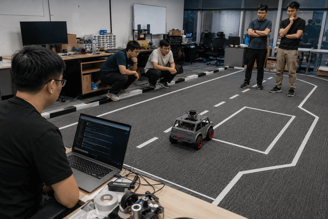 Robot testing in the innovation lab