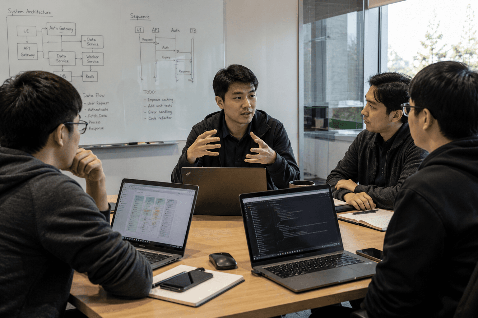 Team discussion on system design