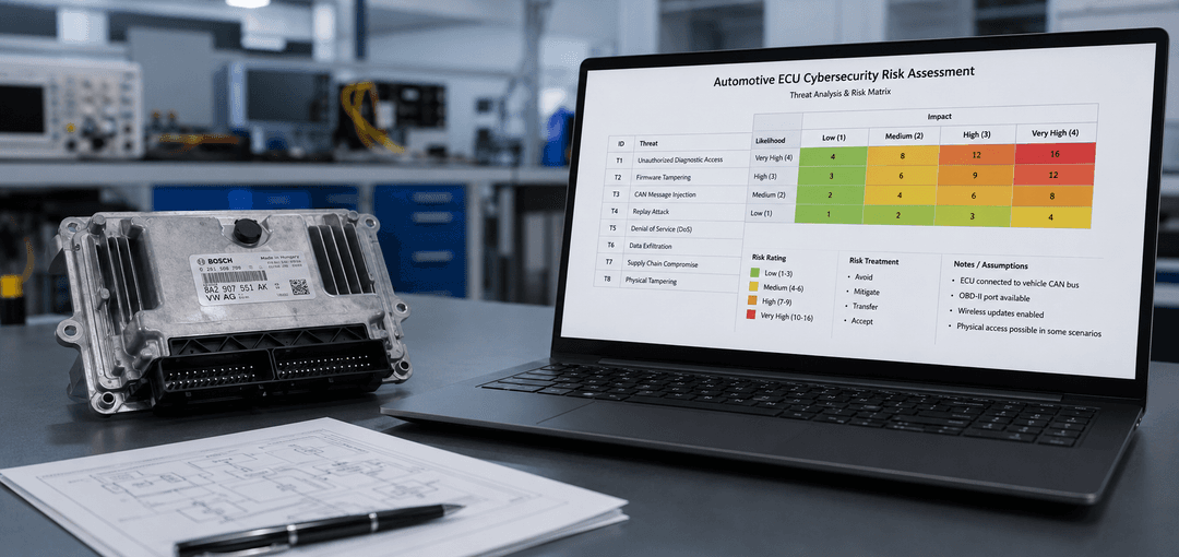 Automotive ECU cybersecurity analysis workstation