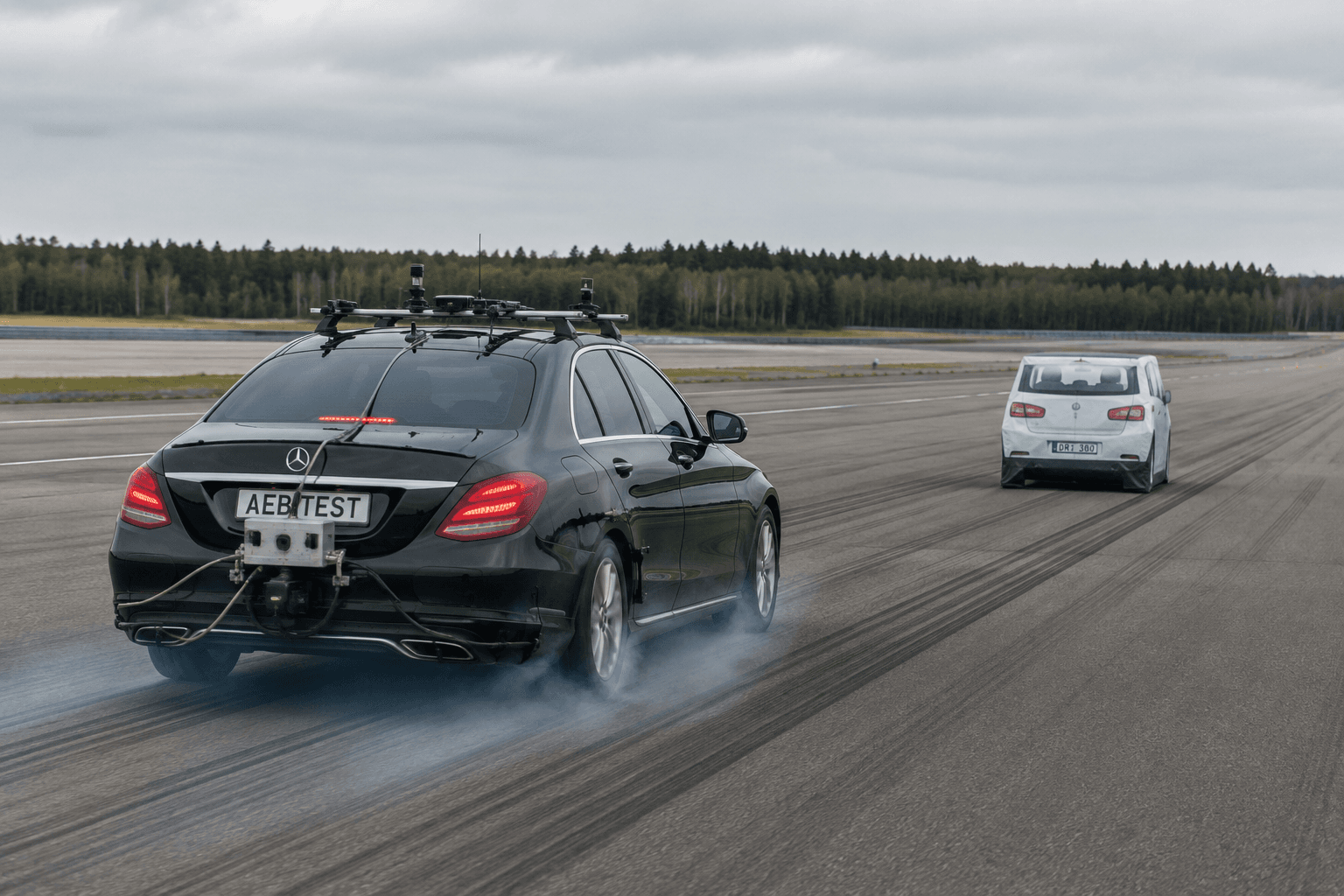 Autonomous braking test on track