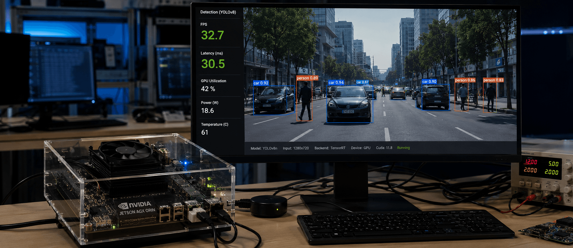 Autonomous vision demo in lab setting