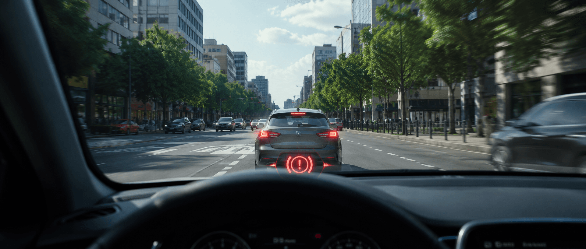 Brake alert on urban drive