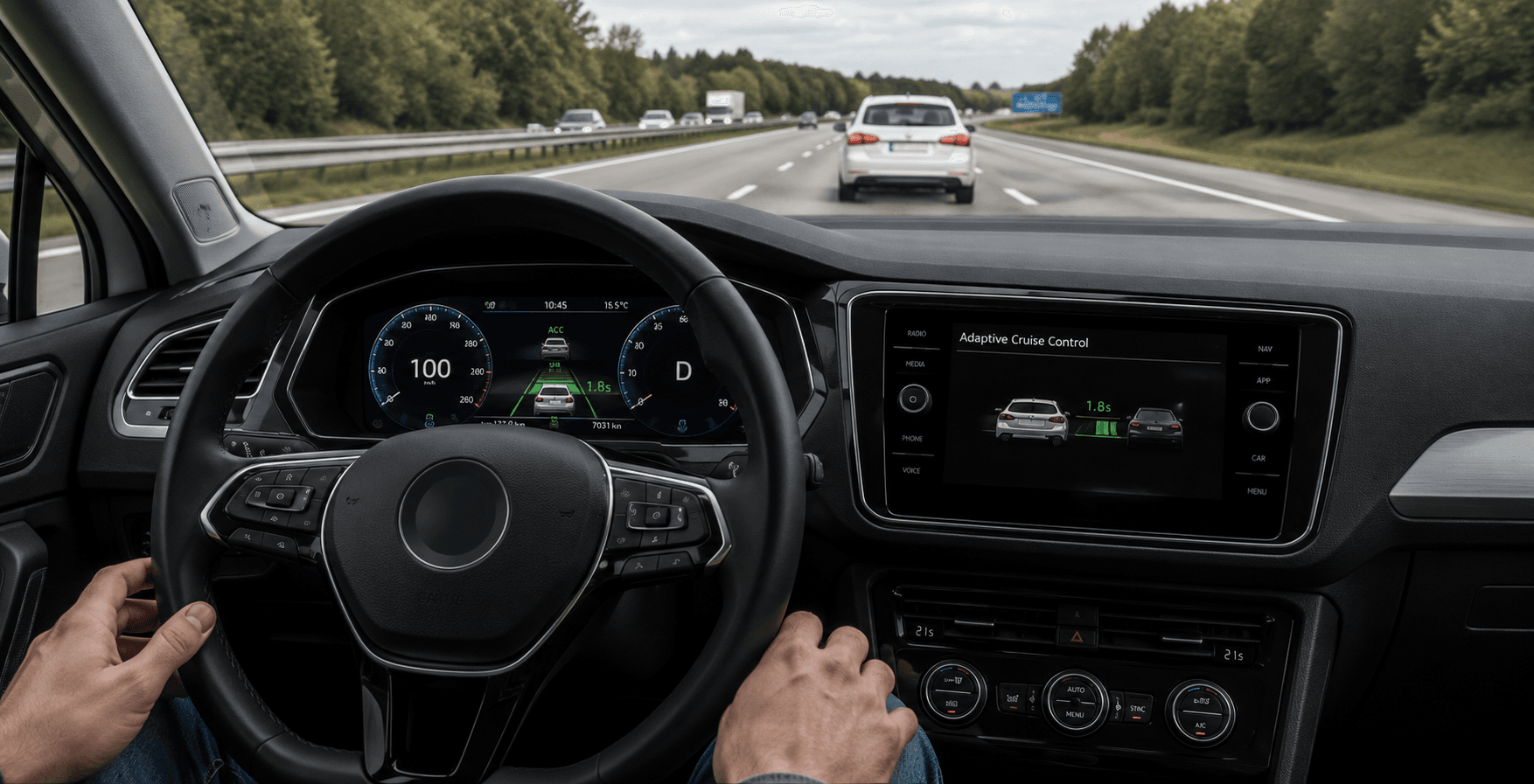 Calm drive with adaptive cruise control