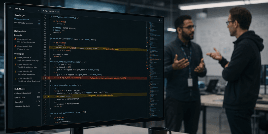 Code review in modern tech workspace