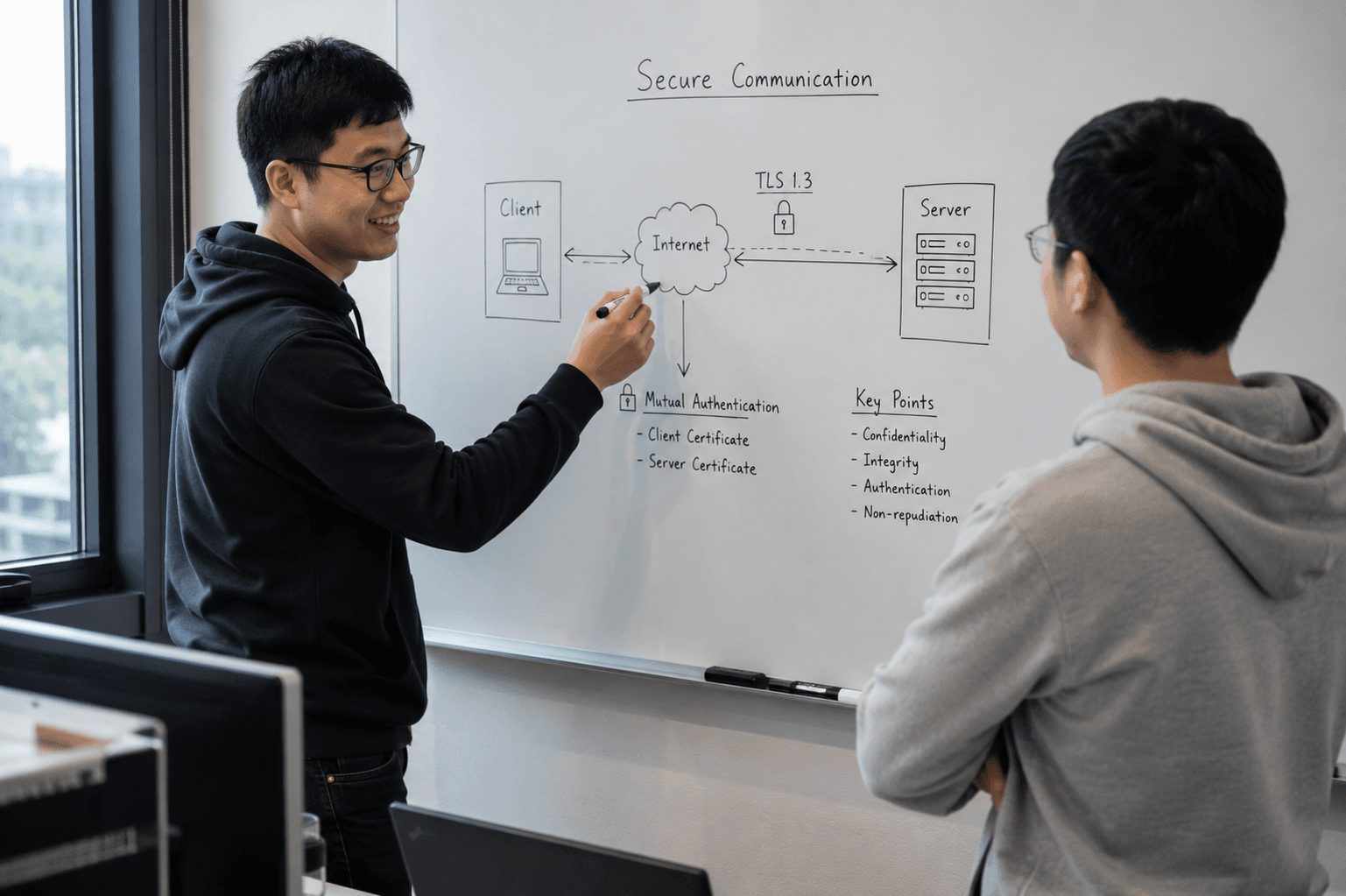 Collaborative secure communication discussion