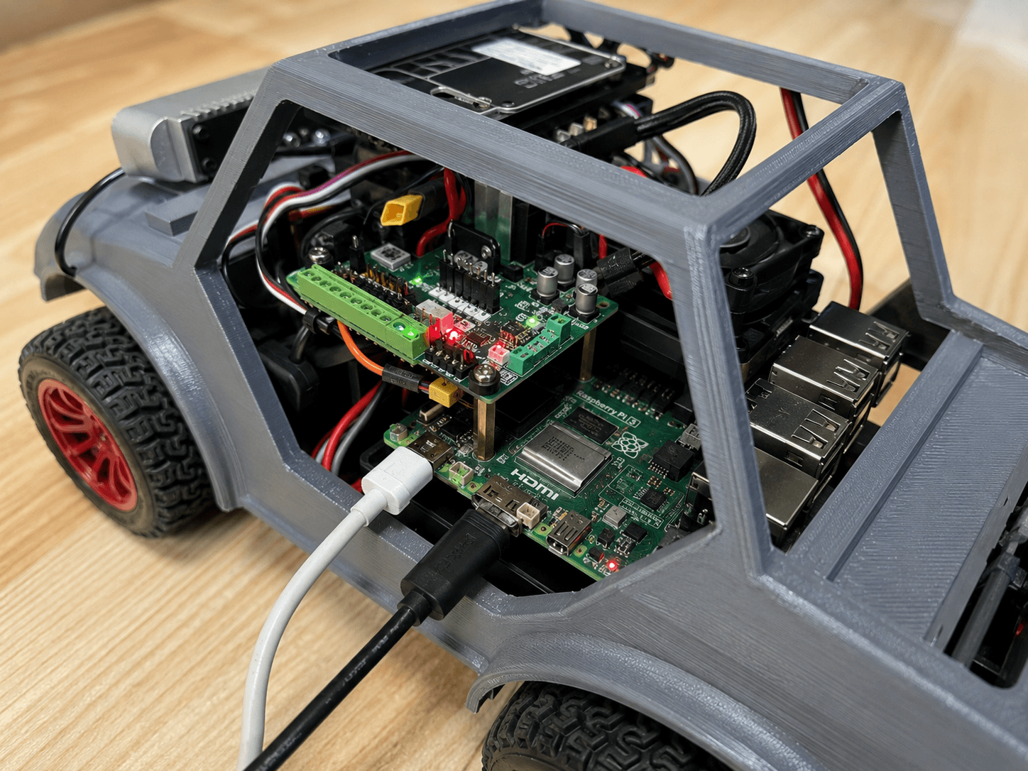 DIY robot chassis with internal electronics