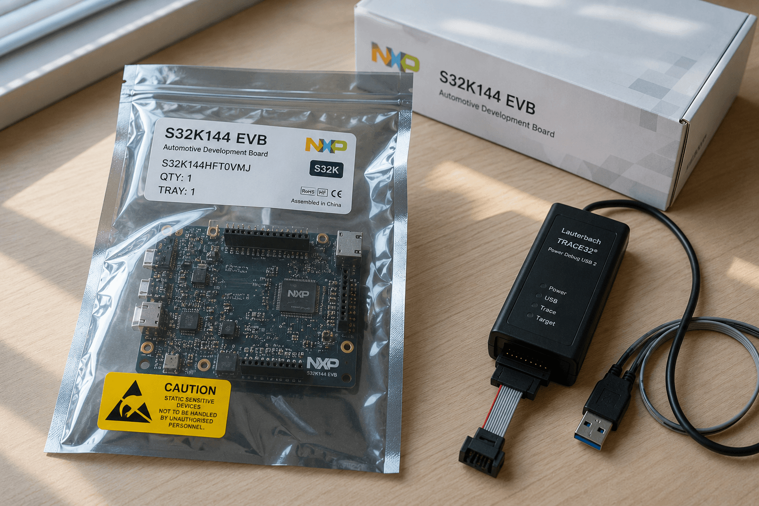 Electronic development tools on a desktop