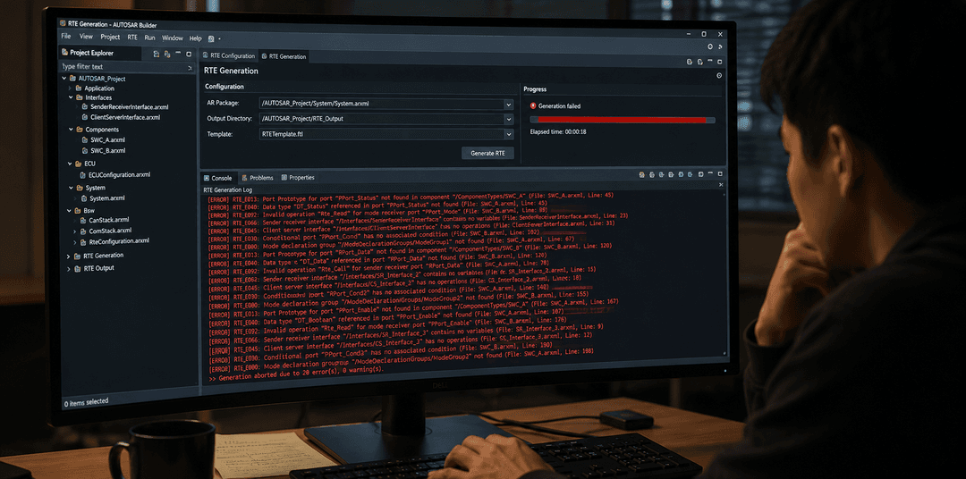 Frustrated developer tackling build errors