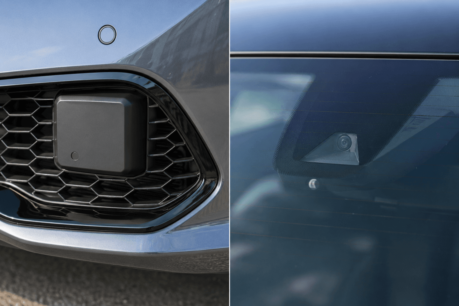 Modern car sensor details split view