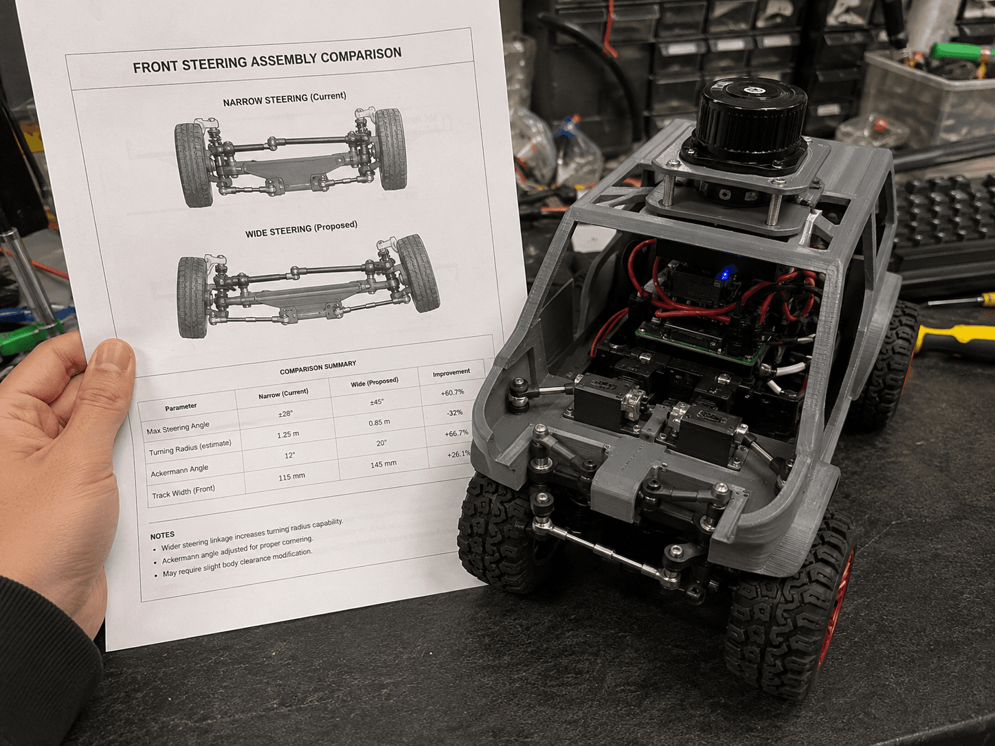 Robot car assembly and design workbench