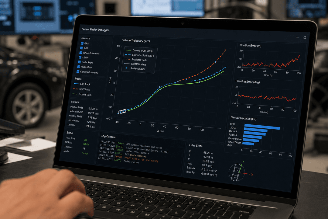 Sensor fusion dashboard in a workshop