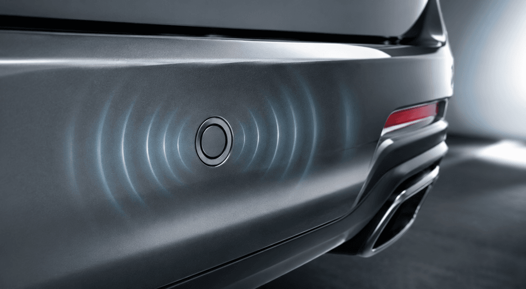 Sleek car bumper with sonar sensor
