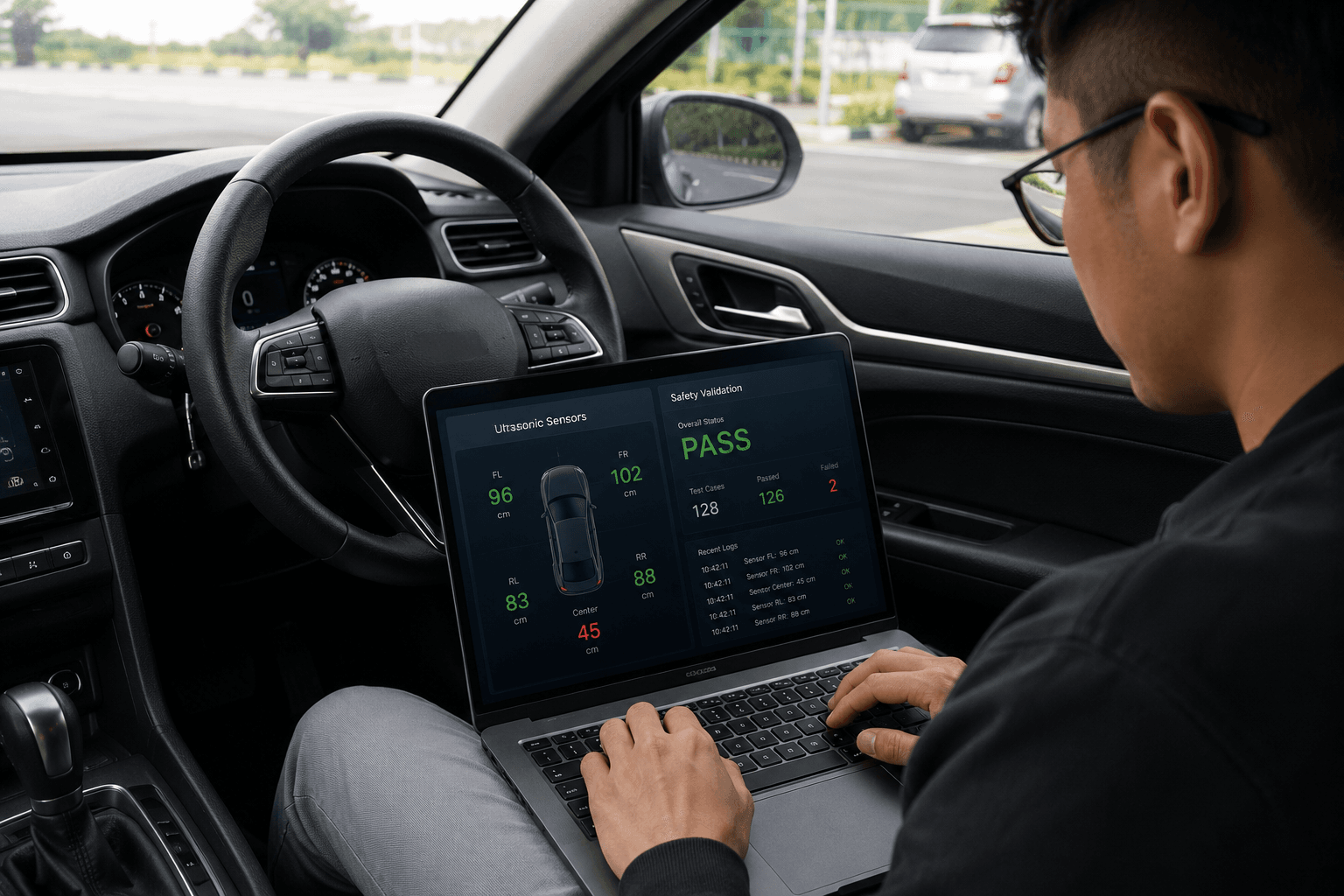 Working on car safety validation test